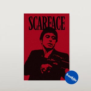 Affiche numérique de Scarface | Art mural film | Impression de films classiques | Décoration Tony Montana | Affiche du film de gangsters | Téléchargement instantané | Cadeau film