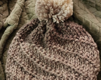 Bulky knit hat