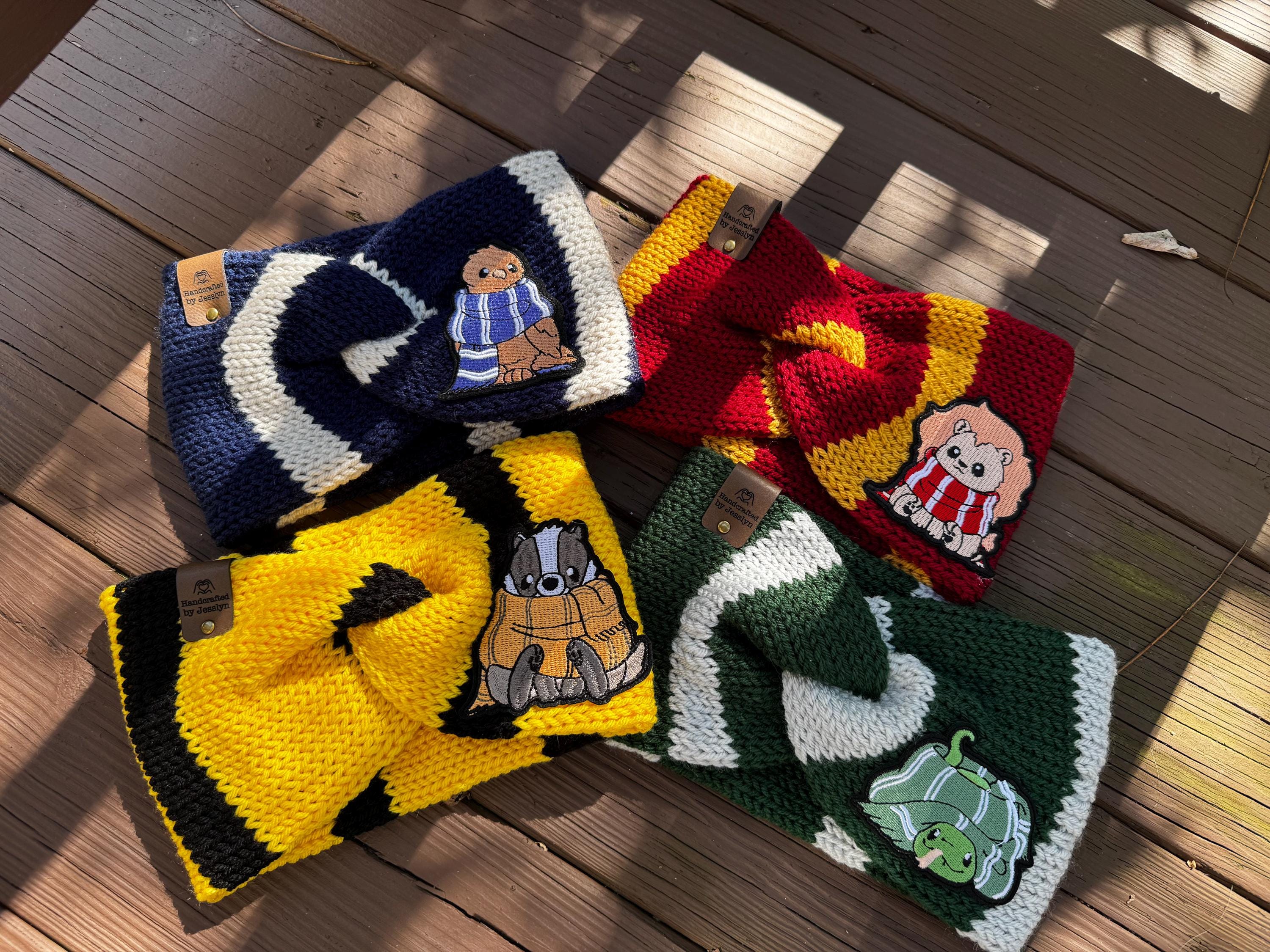 Harry Potter Slytherin Knit Headband‎ Ear Warmer Green Black Love Your Melon Deluxe Harry Potter Slytherin Knit Scarf | Harry Potter  main image 4