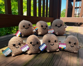 Pride Potato Plushie: Handmade Crochet LGBTQ+ Positive Potato