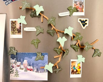 English Ivy Climbing Refrigerator Magnet, Plant Home/Office Decor