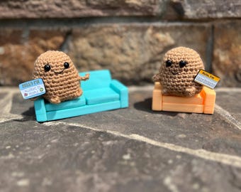 Personalized Crochet Positive Potato | Expressive Couch Potato