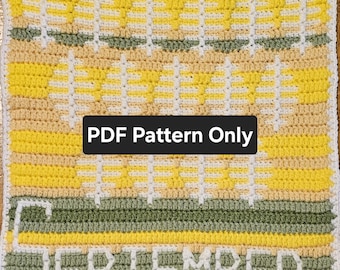 September Temperatur Decke Quadrat Mosaik Häkelanleitung