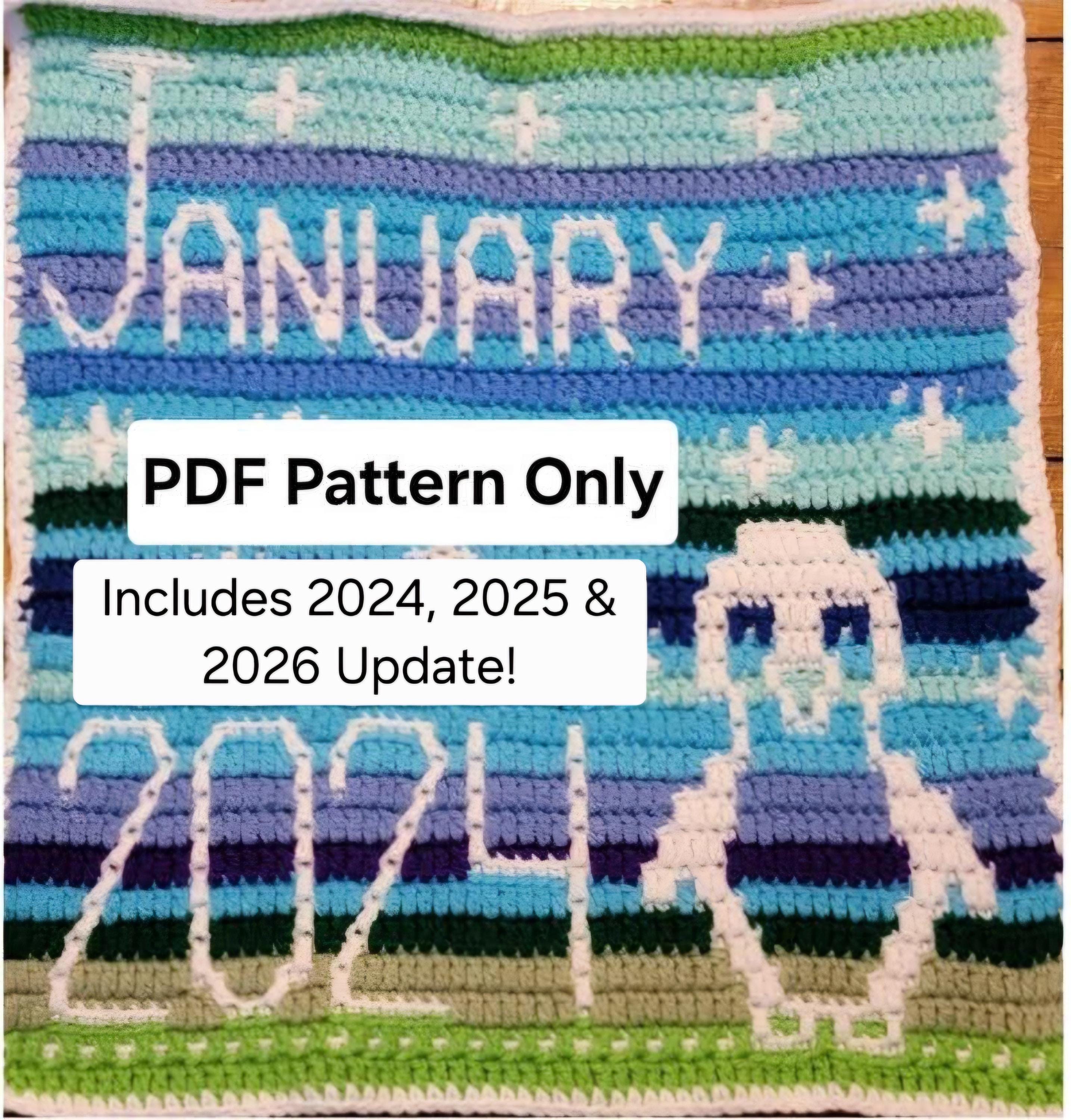 28 Crochet Temperature Blanket Patterns with Squares, Stripes, Hexagons 13 January Temperature Blanket Square Mosaic Crochet