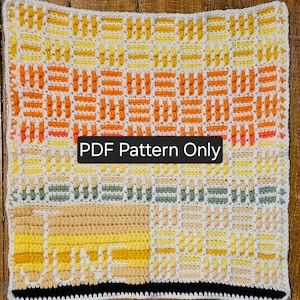 June Temperature Blanket Square Mosaic Crochet Pattern