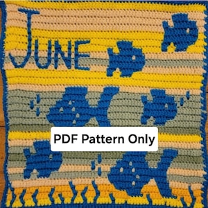 June Temperature Blanket Square Mosaic Crochet Pattern