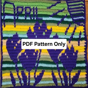 April Temperature Blanket Square Mosaic Crochet Pattern