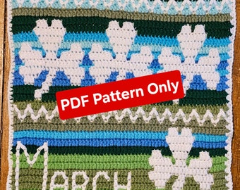 März Temperatur Decke Quadrat Mosaik Häkelanleitung