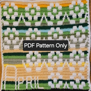 April Temperature Blanket Square Mosaic Crochet Pattern