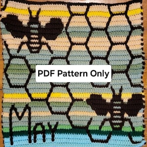 May Temperature Blanket Square Mosaic Crochet Pattern