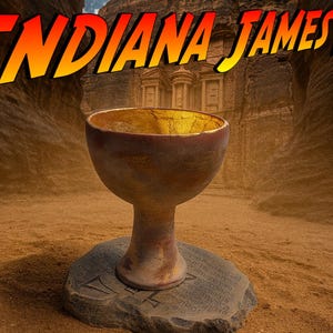 Indiana Jones Holy Grail Prop Fan Art Replica Last Crusade Highly Detailed Weathering & Gold Leaf