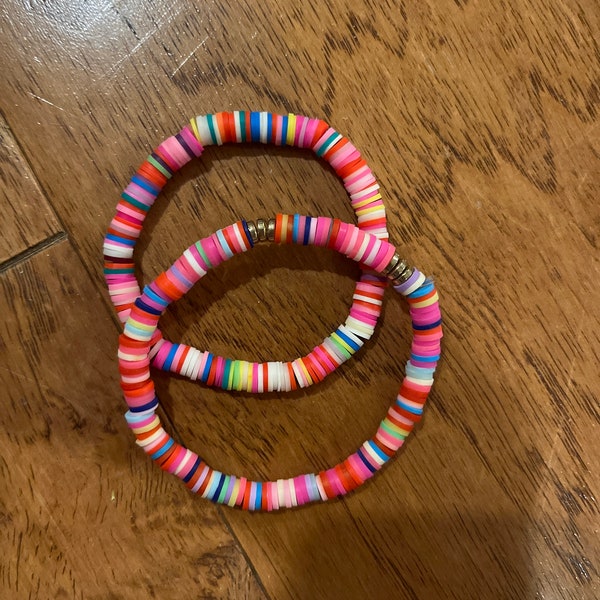 2 pc set of multi color bracelets