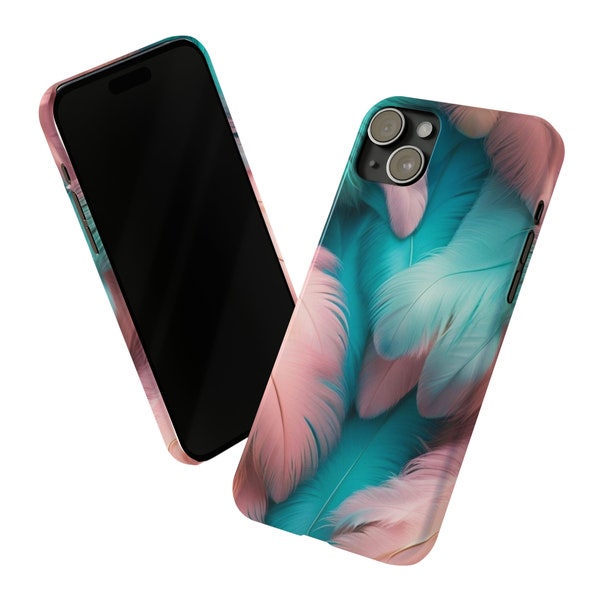 Slim Phone Cases,  cell phone, iphone,bright,feathers modern