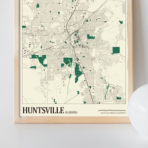 Huntsville Straßen Karte