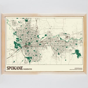 Spokane Straßen Karte