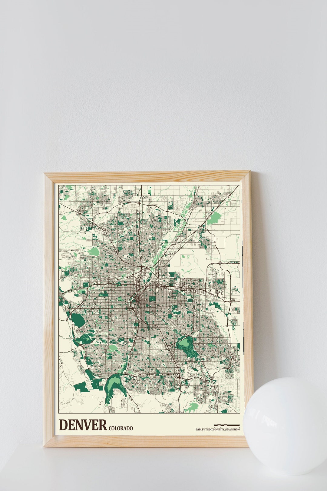 Denver Street Map - Etsy