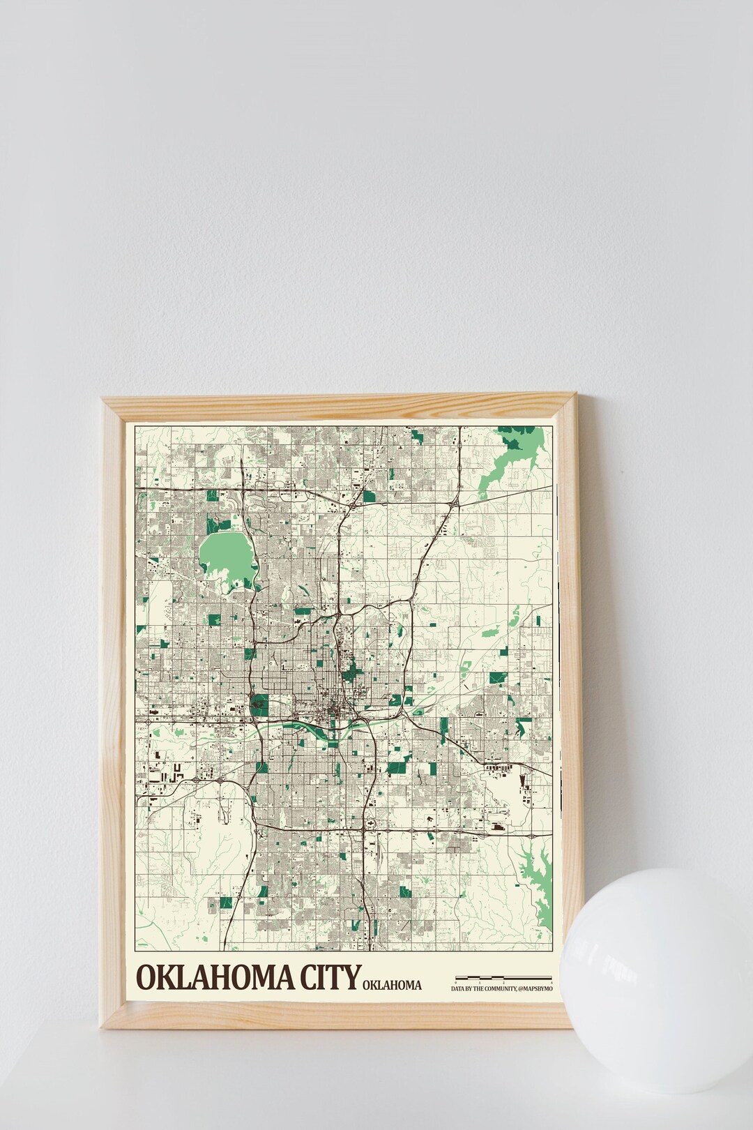 Oklahoma City Street Map - Etsy