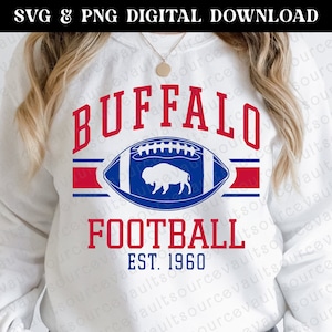 Buffalo Football SVG & PNG Sofortiger digitaler Download - Schnittdatei für Cricut + Silhouette + Sublimationsdruck