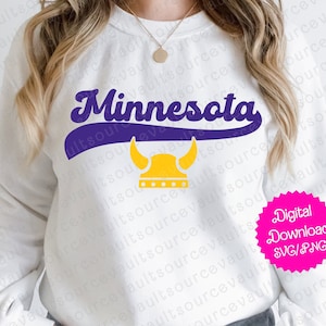 Minnesota Vikings SVG PNG: Football Helmet, Cricut Silhouette Cut File (Digital Download)