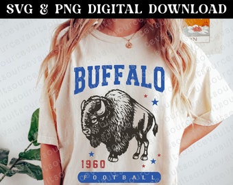 Buffalo Football SVG & PNG Instant Digital Download - Cut File for Cricut + Silhouette + Sublimation Print