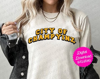 Pittsburgh Football SVG: City of Champyinz Design (Digital Download)