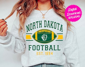 North Dakota Football SVG PNG: Cricut Silhouette Cut File (Digital Download)