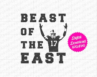 Josh Allen - Beast of The East - Buffalo Football SVG PNG (Digital Download)