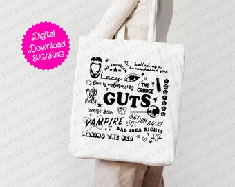 Guts Tracklist SVG PNG: Cricut & Silhouette Cut File (Digital Download)