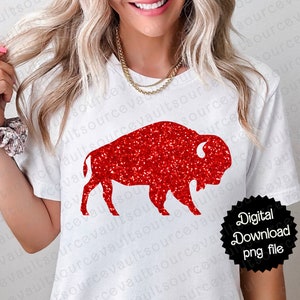 Büffel mit Faux Glitter Pailletten-Effekt - PNG Sofortiger digitaler Download - Sublimation - Printable
