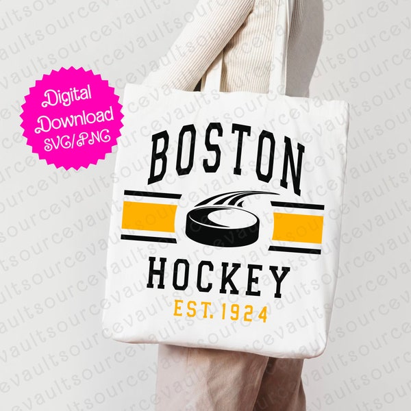 Boston Hockey - SVG, PNG, & PDF Instant Digital Download - Cricut + Silhouette + Sublimation