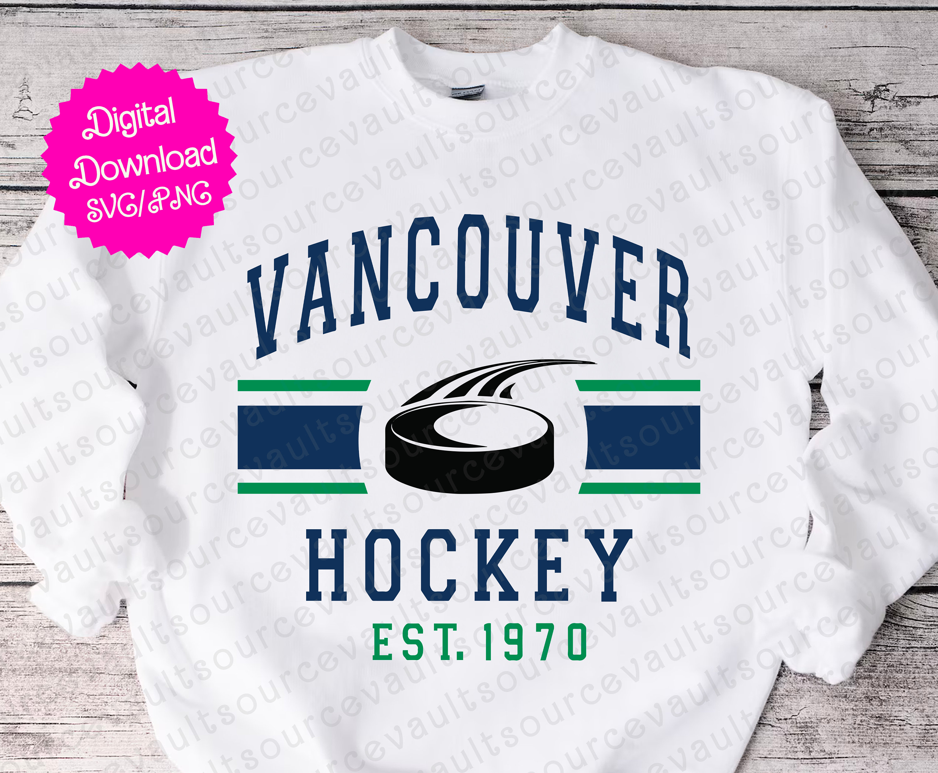 Vector Blank Canucks Jersey Athletic Knit (AK) H550BA-VAN295B