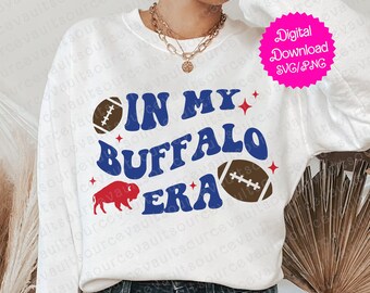 Buffalo Football tijdperk SVG: Cricut & Silhouette Cut-bestand (digitale download)