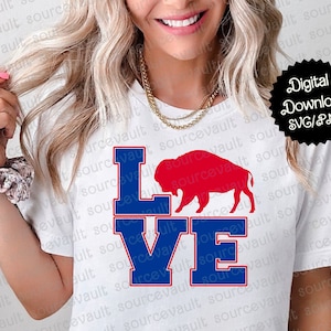 Buffalo Fußball SVG & PNG Sofortiger digitaler Download - Schnittdatei für Cricut + Silhouette + Sublimationsdruck