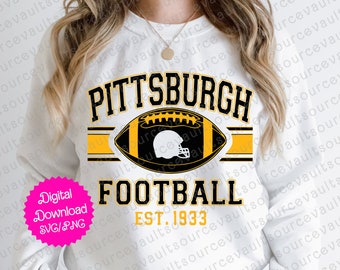 Pittsburgh Football SVG & PNG Instant Digital Download  - Cut File for Cricut + Silhouette + Sublimation Print
