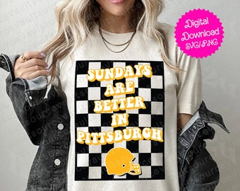 Sundays Are Better In Pittsburgh SVG PNG PDF - Cricut Silhouette (Digital Download)