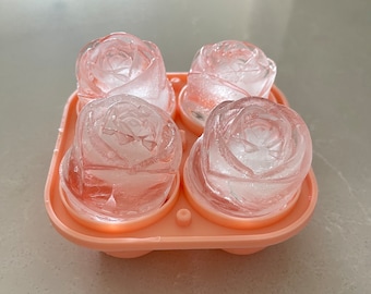 Rose Silicone Ice Cube Tray - BPA Free Mold For Ice Cubes, Chocolate, Cookie Dough, Wax Melts, Hobbies, Bar  -Valentines Gift