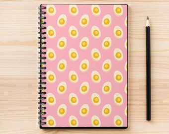 Mother's Day Gift - Journal - Lined Notebook - Spiral Bound Notebook - Sketchbook - Japanese Food Pattern Notebook