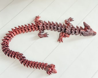 Articulating crystal wolf dragon