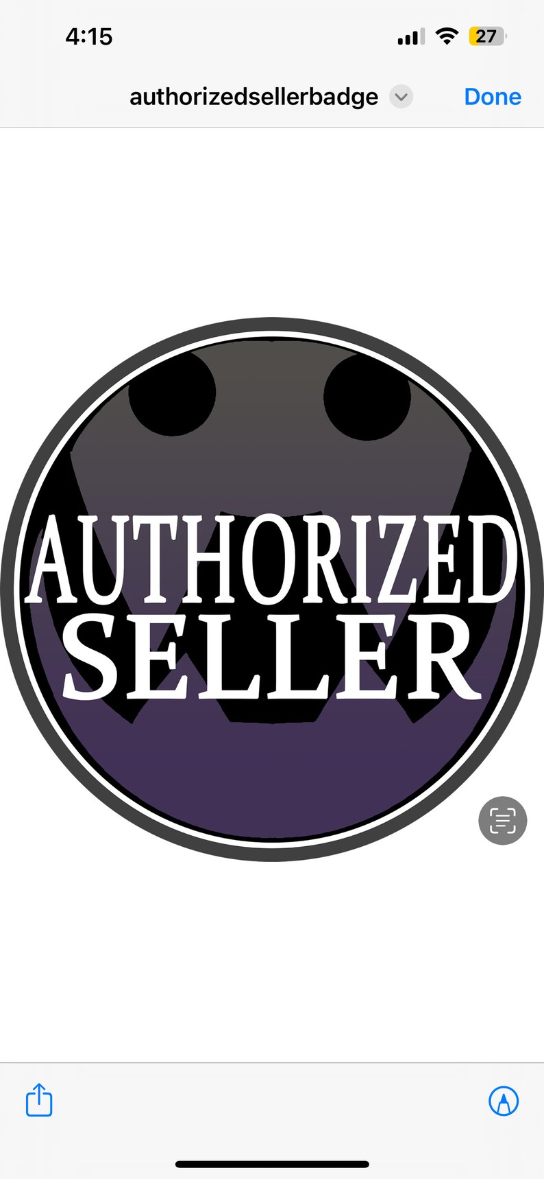 May include: A purple and black circle badge with the text "AUTHORIZED SELLER" in white.