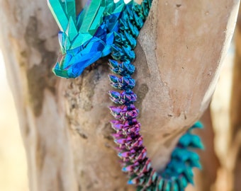 Articulating crystal dragon