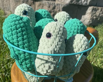 Handmade Crochet Pickle: Novelty Forever Gift, 4.5 inch