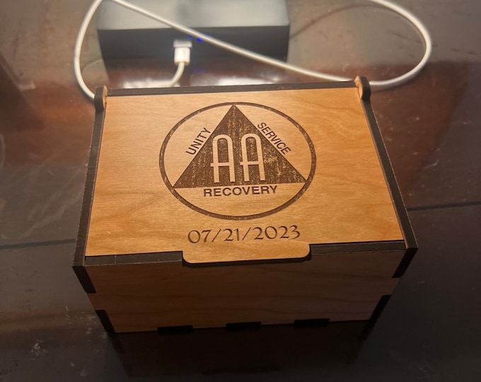 Personalized AA Alcoholics Anonymous Wood Gift Box - Etsy