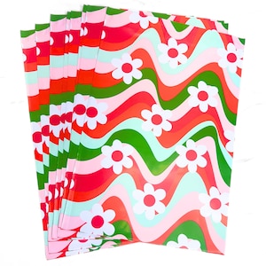 10x13 &quot;&quot;Regenbogenwellen-Polyversandtasche, gewellter Blumenversandtaschen, 3,15mil dicke trendige Versandtaschen, Versandtaschen, niedliche lebendige Polyversandtaschen.&quot;