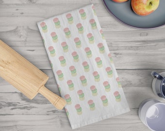 Macaron Tea Towel, Mother's Day Gift, Trendy Tea Towel