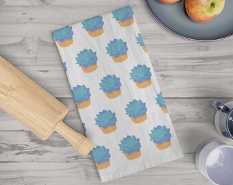 Succulent Tea Towel, Trendy Tea Towel, Mother's Day Gift