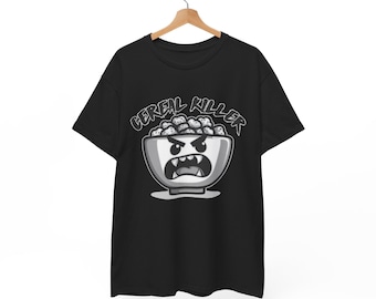 Camiseta Kawaii de Halloween, Tazón de cereales divertido, Camiseta de comida espeluznante