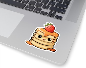 Pancake Stack with Syrup and Strawberry Sticker | Kiss-Cut Vinyl