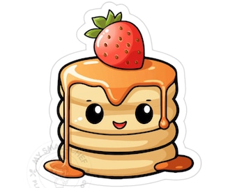 Pancakes Sticker: Waterproof Vinyl Decal