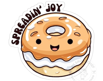 Bagel with Cream Cheese Vinyl Decal Sticker