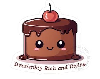 Chocolate Cake Kiss Cut Vinyl Decal Sticker